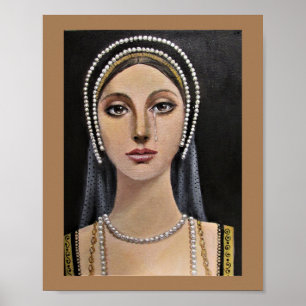 Senhora da era inglesa Tudor/ poster