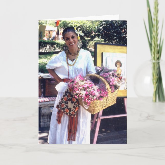 Senhora das Flores da Plaza San Jacinto - cartão (Frente)