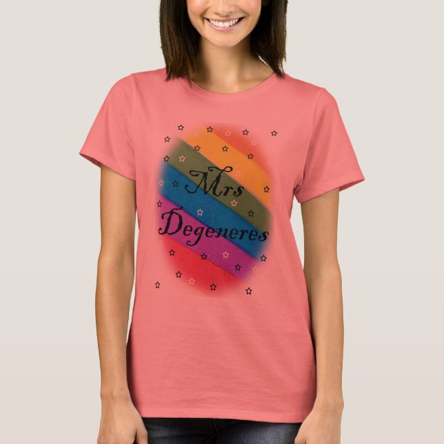 senhora degeneres - camiseta lésbica (Frente)