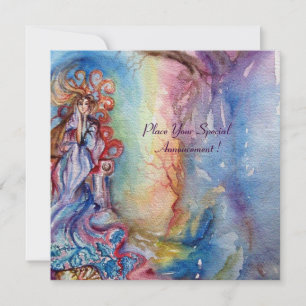 SENHORA DO LAGO vibrante azul brilhante rosa roxo 