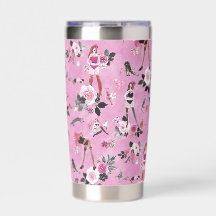 SENHORA DOS GATOS FLORAL Rosa Quente