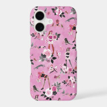 SENHORA DOS GATOS FLORAL Rosa Quente