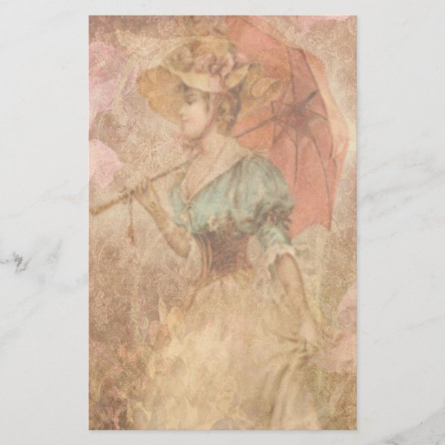 Senhora elegante Guarda-chuva Artigos de papelaria (Frente)