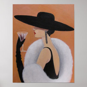 SENHORA ELEGANTE POSTER DO VINTAGE