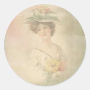 Senhora Etiqueta Selo do Victorian do vintage