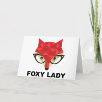 Senhora Foxy cartão