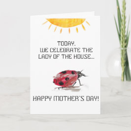 Senhora (ladybug) do Cartão de Dia de as mães