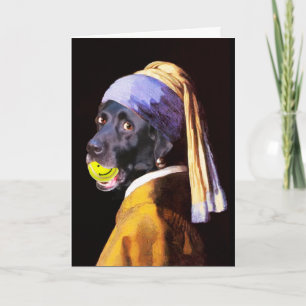 Senhora louca cartão do cão