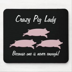 Senhora louca Mousepad do porco