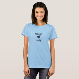 Senhora louca T-shirt da galinha