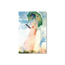 Senhora Monet com Canvas Parasol