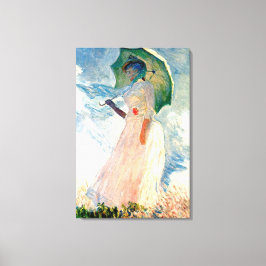 Senhora Monet com Canvas Parasol