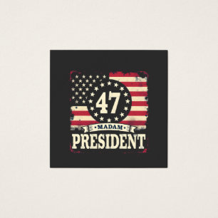 Senhora Presidente, bandeira americana 47 harris W