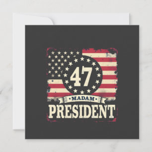 Senhora Presidente, bandeira americana 47 harris W