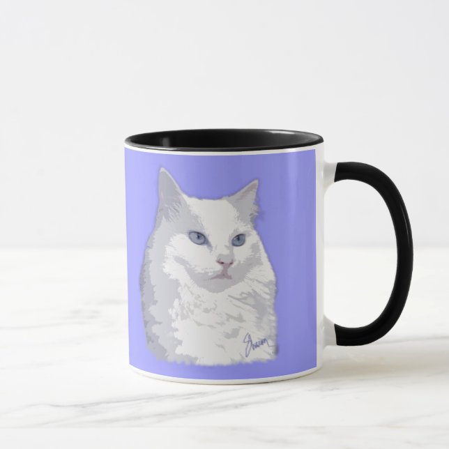 Senhora princesa Branco Gato Caneca (Direita)