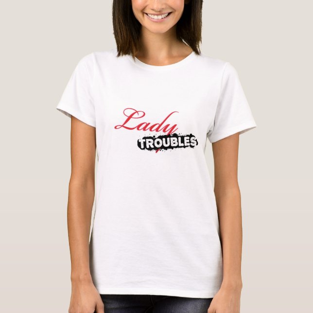 Senhora Problema Clássico Logotipo T-shirt (Frente)
