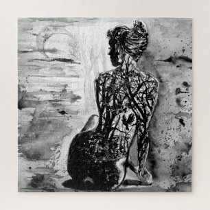 Senhora Quebra-cabeça de pintura de serra-gigante 