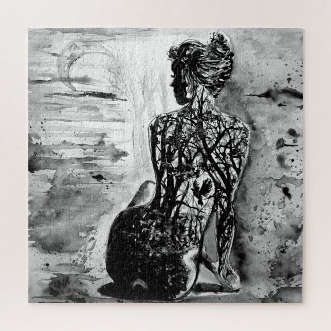 Senhora Quebra-cabeça de pintura de serra-gigante  (Vertical)