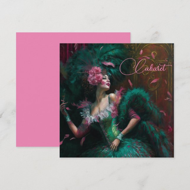 Senhora Vitoriana em Esmeralda e Rosa (Frente/Verso)