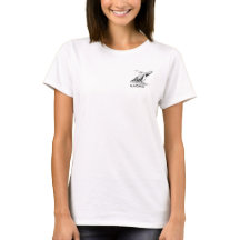 Senhoras ALAXSXAQ - T-shirt da baleia de Humpback