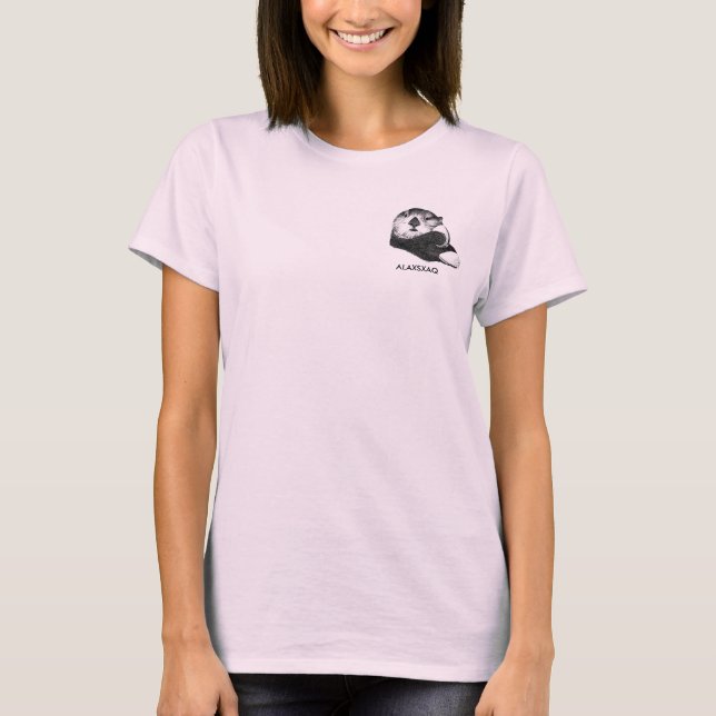 Senhoras ALAXSXAQ - T-shirt da lontra de mar (Frente)