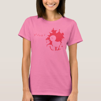 Senhoras de canto do pássaro t-shirt longo da Capa