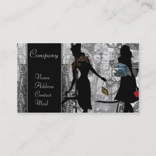 Senhoras de Vitage da forma no cartão cinzento