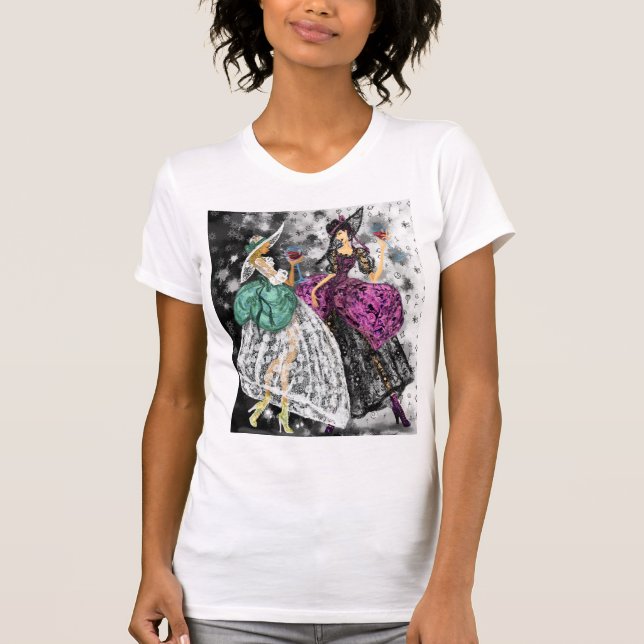 Senhoras Em Lace Moderno Vestir Presente De Camisa (Frente)