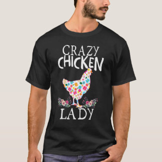 Senhoras Loucas por Frangos Camiseta Divertida par
