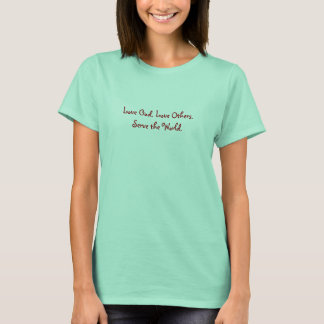 Senhoras Melange Ringer T-shirt com Missão