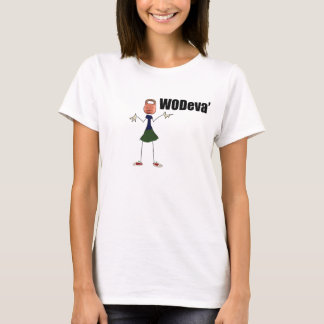 Senhoras WODeva que shrugging o t-shirt do