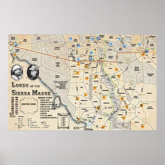 Senhores do Poster do mapa de Sierra Madre (Frente)