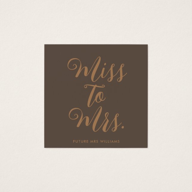 Senhorita à Sra. Chá de panela Modern Bachelorette (Frente)