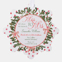 Senhorita à Sra. Coquette Mistletoe Chá de panela