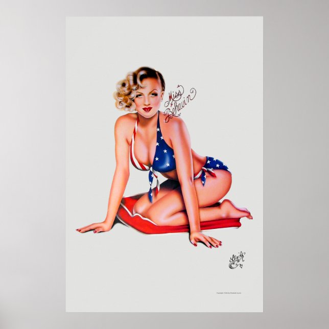 Senhorita Comportando por Elizabeth Austin Poster (Frente)