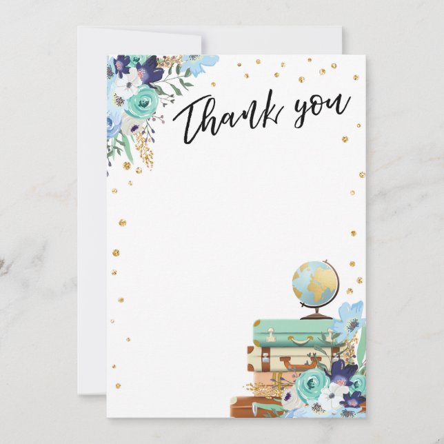 Senhorita das flores dos cartões de agradecimentos (Frente)