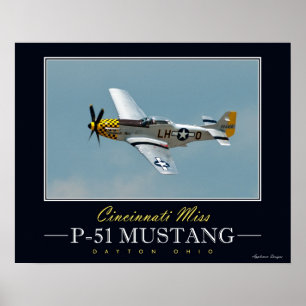 Senhorita P-51 Mustang Poster de Cincinnati