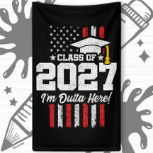Senior Graduation American Flag Class of 2027