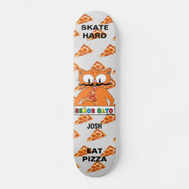 Senor Gato Skate Hard Coma Pizza Personalizado