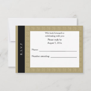 Sensacional no convite de 70 RSVP