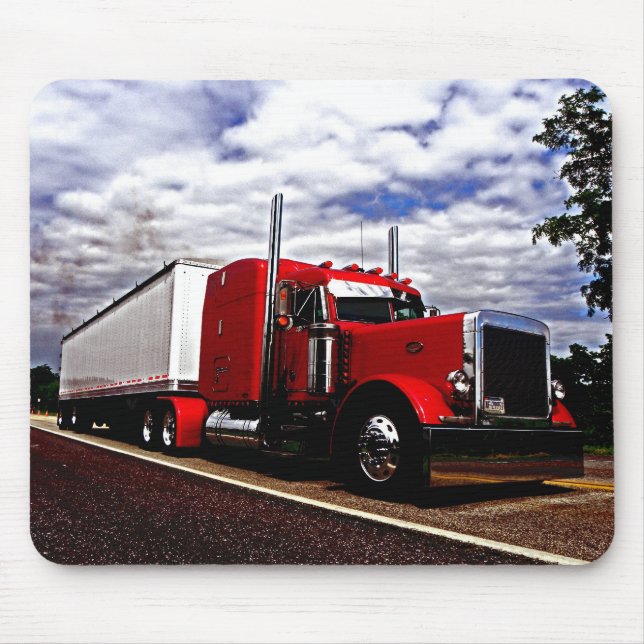 Sensenig Peterbilt vermelho 379 Mousepad (Frente)