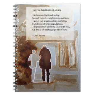 Sensibilidades finas de caderno espiral Loving