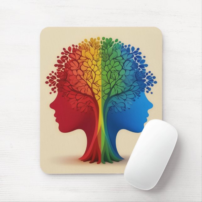 Sensibilização Autismo - Cuidados - Mousepad (Com mouse)