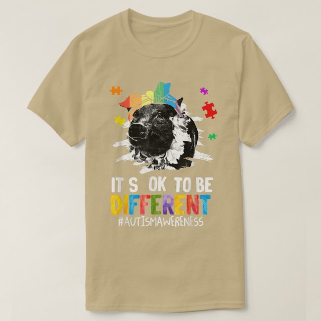 Sensibilização autista Camisas Mulheres Apoiam Hom (Frente do Design)