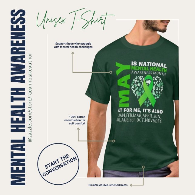 Sensibilização para a saúde mental Mês T-Shirt (Criador carregado)