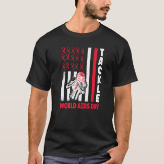 Sensibilizar Camisa Vermelha Fita Hiv Aids Awarene