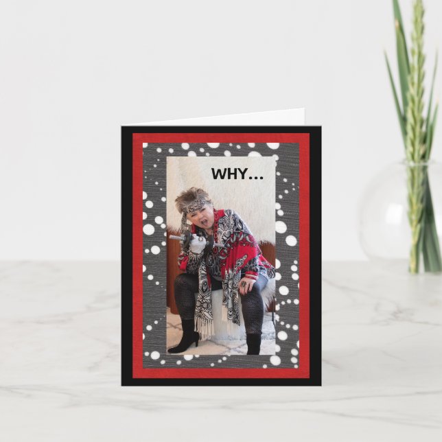 Sentado com humor AINDA num cartão de bicicleta de (Frente)