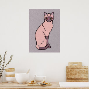 Sentado gato por Julie de Graag Poster