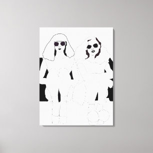 "Sentando-se em torno" das canvas