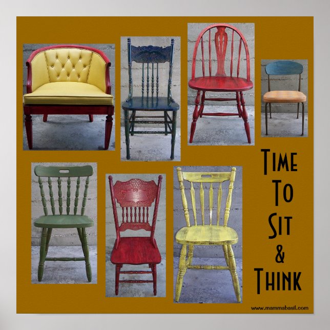 Sentar e pensar Poster (Frente)